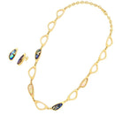 CONJUNTO FOLHEADO A OURO