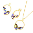CONJUNTO FOLHEADO A OURO