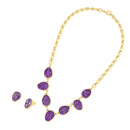 CONJUNTO FOLHEADO A OURO