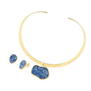 CONJUNTO FOLHEADO A OURO