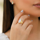 ANEL FOLHEADO A OURO