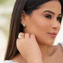 ANEL FOLHEADO A OURO