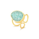 ANEL FOLHEADO A OURO