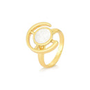 ANEL FOLHEADO A OURO