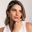 ANEL FOLHEADO A OURO