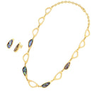 CONJUNTO FOLHEADO A OURO