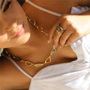 CONJUNTO FOLHEADO A OURO