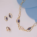 CONJUNTO FOLHEADO A OURO