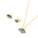 CONJUNTO FOLHEADO A OURO