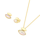 CONJUNTO FOLHEADO A OURO