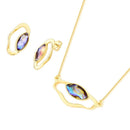 CONJUNTO FOLHEADO A OURO