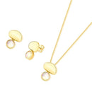 CONJUNTO FOLHEADO A OURO