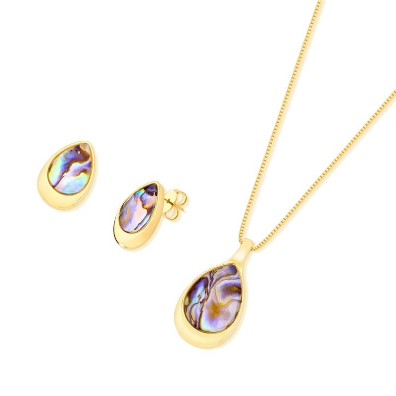 CONJUNTO FOLHEADO A OURO