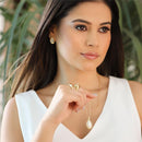 CONJUNTO FOLHEADO A OURO