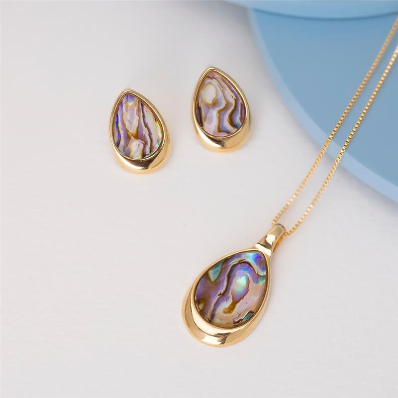 CONJUNTO FOLHEADO A OURO