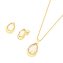 CONJUNTO FOLHEADO A OURO