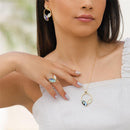 CONJUNTO FOLHEADO A OURO