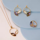 CONJUNTO FOLHEADO A OURO