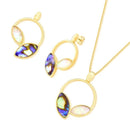 CONJUNTO FOLHEADO A OURO