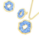 CONJUNTO FOLHEADO A OURO