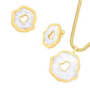 CONJUNTO FOLHEADO A OURO