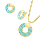 CONJUNTO FOLHEADO A OURO