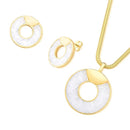 CONJUNTO FOLHEADO A OURO