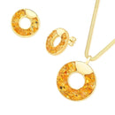 CONJUNTO FOLHEADO A OURO