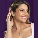 CONJUNTO FOLHEADO A OURO