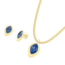 CONJUNTO FOLHEADO A OURO