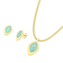 CONJUNTO FOLHEADO A OURO