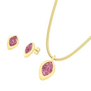 CONJUNTO FOLHEADO A OURO