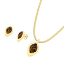 CONJUNTO FOLHEADO A OURO