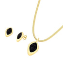 CONJUNTO FOLHEADO A OURO