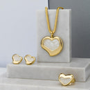 CONJUNTO FOLHEADO A OURO