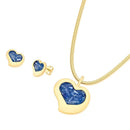 CONJUNTO FOLHEADO A OURO