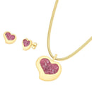 CONJUNTO FOLHEADO A OURO