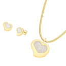 CONJUNTO FOLHEADO A OURO