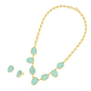 CONJUNTO FOLHEADO A OURO