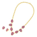 CONJUNTO FOLHEADO A OURO