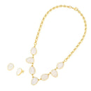 CONJUNTO FOLHEADO A OURO