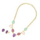 CONJUNTO FOLHEADO A OURO