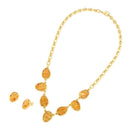 CONJUNTO FOLHEADO A OURO