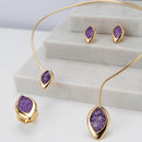 CONJUNTO FOLHEADO A OURO