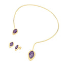 CONJUNTO FOLHEADO A OURO