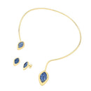 CONJUNTO FOLHEADO A OURO