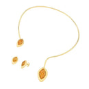 CONJUNTO FOLHEADO A OURO