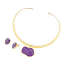 CONJUNTO FOLHEADO A OURO