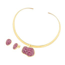 CONJUNTO FOLHEADO A OURO