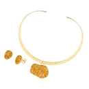 CONJUNTO FOLHEADO A OURO